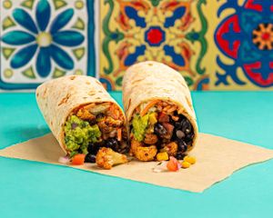 Cauliflower Asada Burrito at Más Veggies Taqueria in Portland