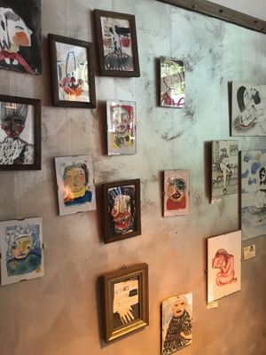 art inside at Vegamore in Milan