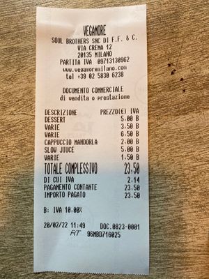  at Vegamore in Milan