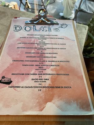 Desserts as of May 2023  at Vegamore in Milan