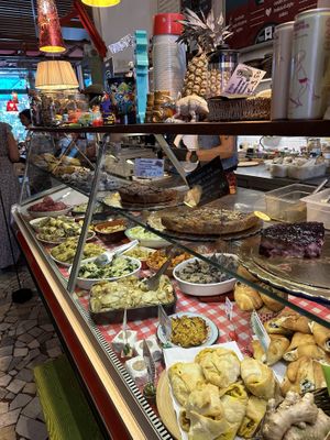 Food counter  at Vegamore in Milan