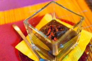 Avocado choco mousse at Vegamore in Milan