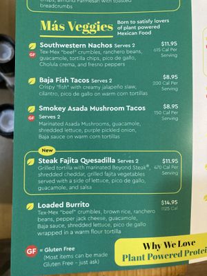 Más Veggies Menu  at Más Veggies Taqueria in Torrance