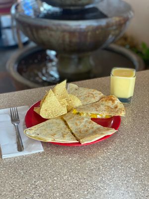Brie and Mango Salsa Quesadilla  at Buenos Grill in Reno