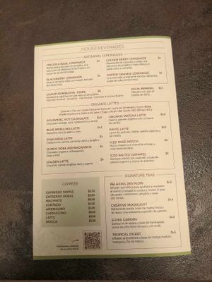 Menu 3/3 at Bhumi in Quito