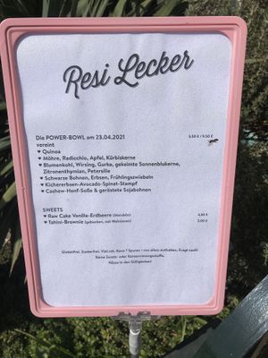 Menu at Resi Lecker in Dusseldorf