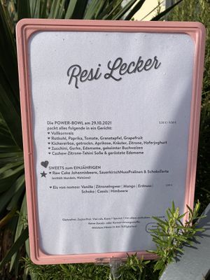 Menu at Resi Lecker in Dusseldorf