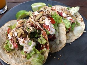 Tacos at Huitzilli in Mazunte