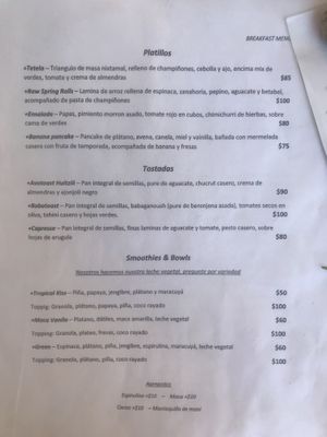 Desayunos  at Huitzilli in Mazunte