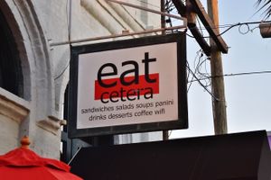 Outside sign at Eatcetera in Galveston