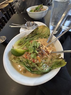 Vegan spicy ramen- delicious !  at Eatcetera in Galveston