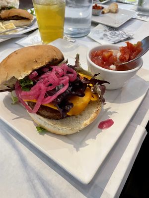 Vegan cheeseburgerr  at Eatcetera in Galveston