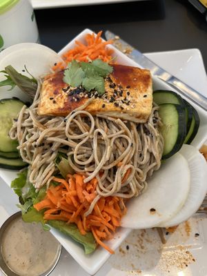 Soba noodle salad with sesame tofu  at Eatcetera in Galveston
