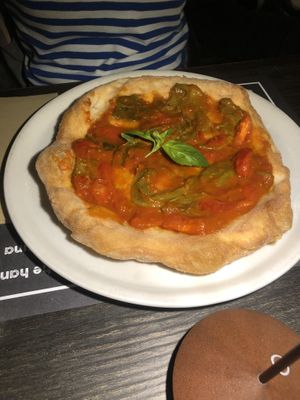 Fried pizza antipasti  at Osteria Casa Pepe in Trieste