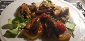 Antipasto con bocconcini di polenta. Porzione grande. at Osteria Casa Pepe in Trieste