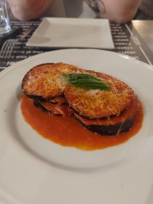 Parmigiana mozzarella di riso at Osteria Casa Pepe in Trieste