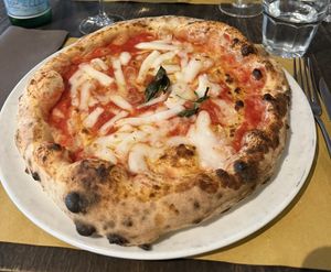 Margherita with rice mozzarella   at Osteria Casa Pepe in Trieste