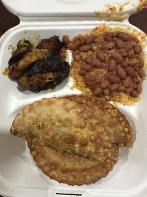 Nada beef dinner special #Veganuary at Island Empanada in Rocky Point