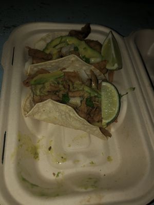 Mexican Street Tacos (comes with 3, but already ate 1) at Earth Aloha Eats - Kahului in Kahului