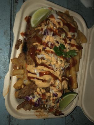 Pulled Pork Fries at Earth Aloha Eats - Kahului in Kahului