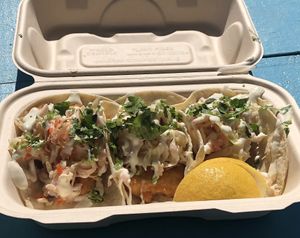 Vegan fish tacos at Earth Aloha Eats - Kahului in Kahului