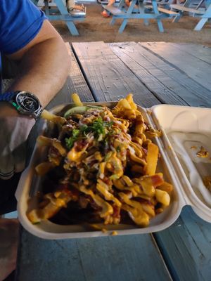 Pulled pork fries at Earth Aloha Eats - Kahului in Kahului
