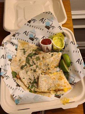 Quesadillas with chicken at Earth Aloha Eats - Kahului in Kahului