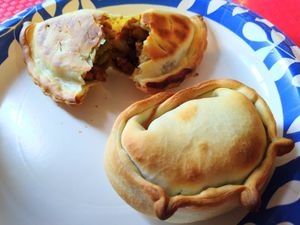 Beyond Beef Empanada and vegan Spinach and cheese empanada (both vegan) at Pilar's Empanadas Argentinas Gourmet in Fort Myers