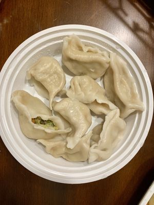 Steamed vegetable dumpling appetizer. Delicious! at Dragon City in High Point