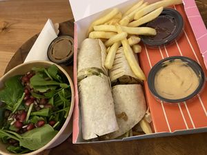 Spicy garlic dip was 🔥   at Naba'at in Riyadh