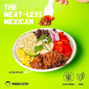 The Meat Less Mexican Nourished Bowl
This nourished bowl is a great source of... Everything. Wholesome protein, fiber, and moderate carbs - making it the perfect vegan lunch. at Nomads Eatery in Brisbane