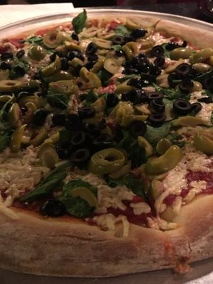 Vegan hand-tossed pizza at Bianelli's Gourmet Pizza in Kailua Kona