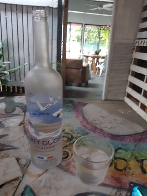 Love the water bottle at Mayhem At Machans in Machans Beach