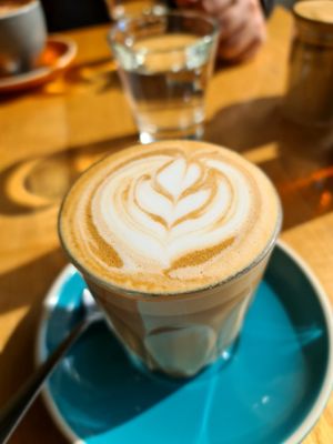 Almond latte at State Line Cafe in Avondale Heights