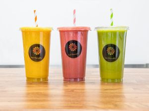 30 different types of 100% pure fruit  smoothies at Ice Harvest in Bournemouth