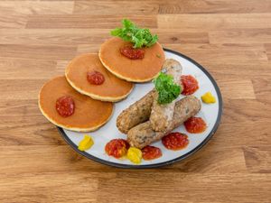 Sausages and pancakes. BRUNCH SPECIAL! at Ice Harvest in Bournemouth