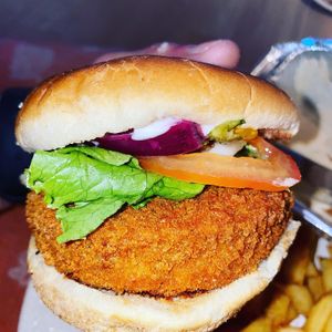 Chikn burger  at Ice Harvest in Bournemouth