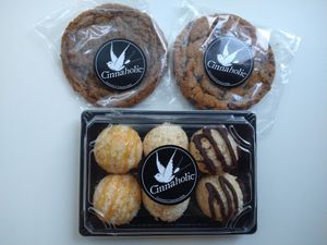 Cookies: chocolate chip, cinnadoodle, coconut macaroons at Cinnaholic in Chicago