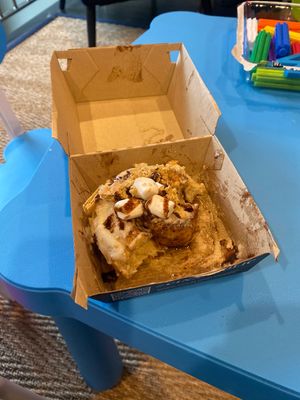 Couldn't wait to take a photo. This is the s'mores one. So good!  at Cinnaholic in Chicago