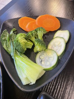 Steamed vegetables   at OKAMI in Pakenham