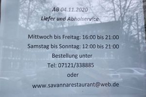 Current hours  at Savanna in Reutlingen