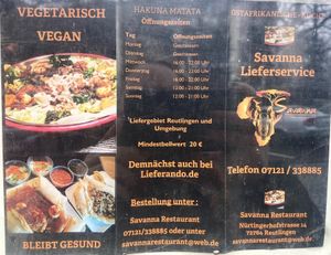 Vegan and vegetarian options available  at Savanna in Reutlingen