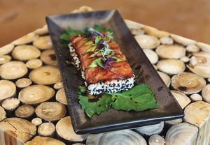 ahi watermelon  stack at Belse in Dallas