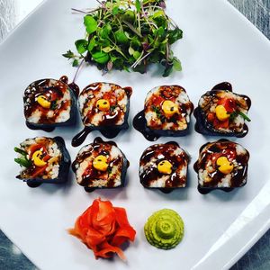 watermelon sushi at Belse in Dallas