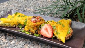 mango avocado toast at Belse in Dallas