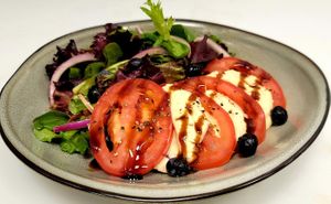 Blueberry Caprese at Belse in Dallas