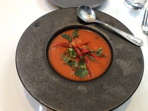 Tomato Cactus Soup  at Belse in Dallas