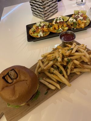 Belse Burger & Cauliflower Tostadas   at Belse in Dallas