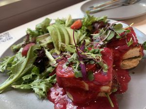 Blackened Tofu Benedict  at Belse in Dallas