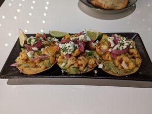 Cauliflower tostadas at Belse in Dallas